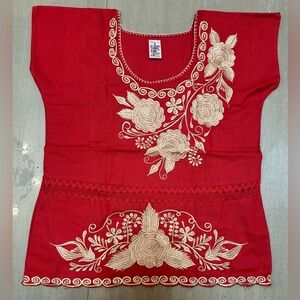 Trading Embroider Oaxaca Mexico blouse